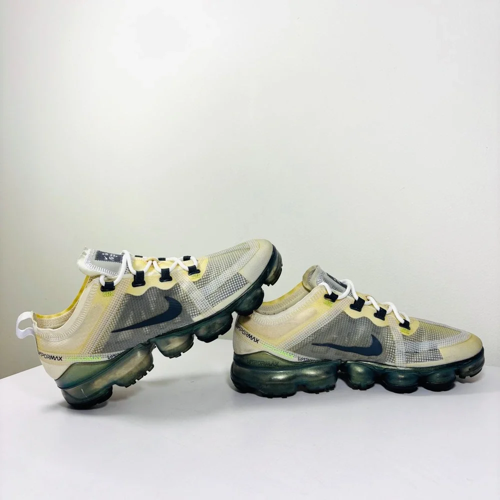 Nike Air Vapormax‎ 2019 PRM Platinum White Grey Lime Green AT6810-100 Men's 8